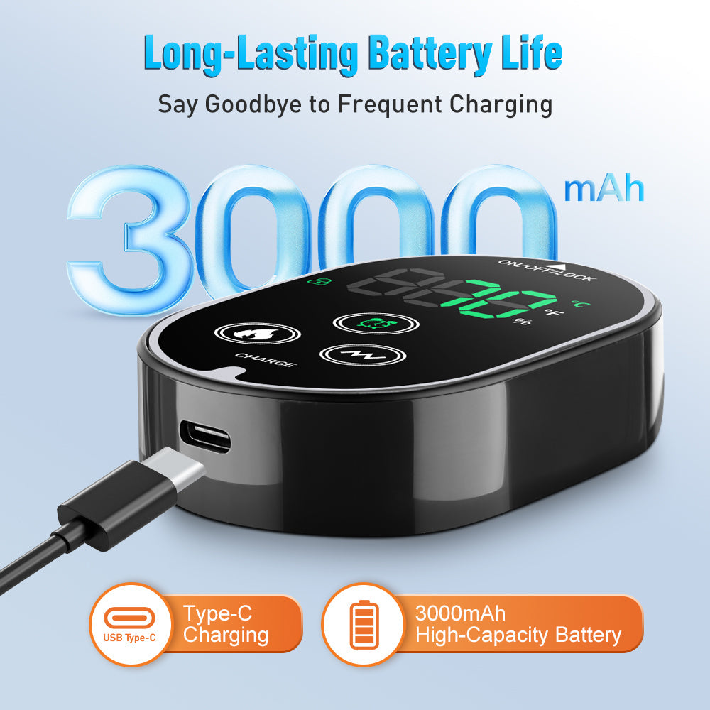 1PCS / 1Pair Heat Vibration 3000mAh Ankle Massager HailiCare Health & Beauty