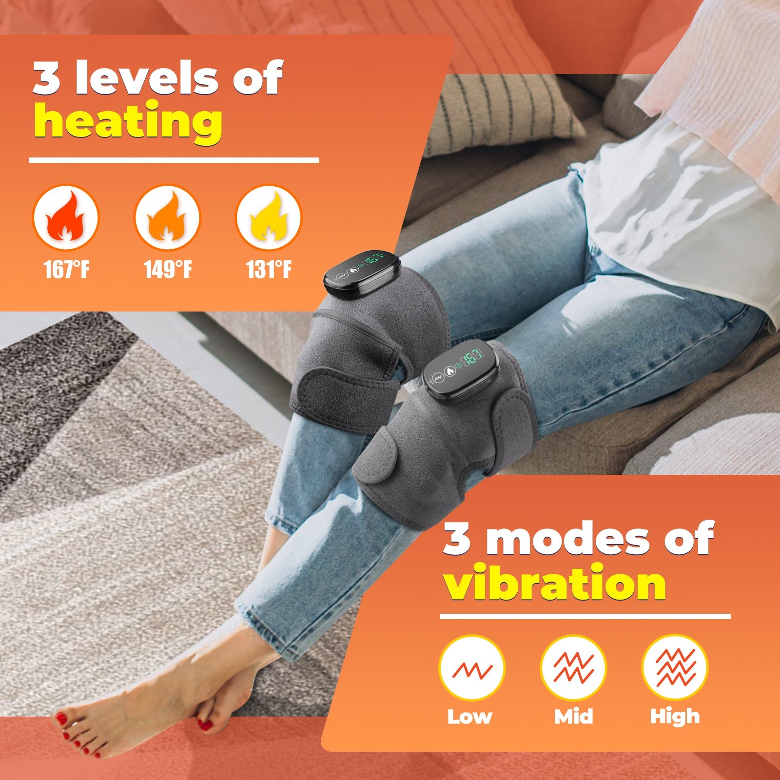 heated  Knee wrap HailiCare Health & Beauty