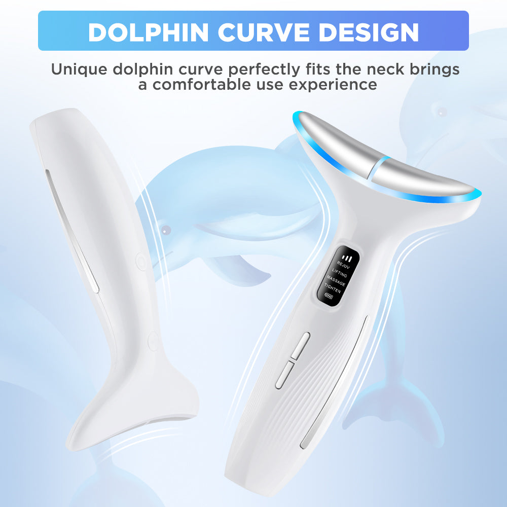 HailiCare Microcurrent Neck Beauty Device with 3 Massage Modes Lifting Firming Massage Beauty Instrument Tighten Skin Care Tool Vibration Facial Massager LED Facial Chin Lifting Machine HailiCare Health & Beauty