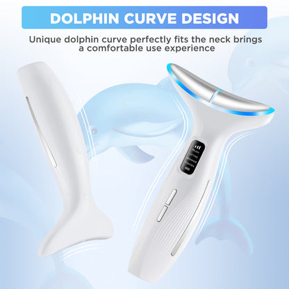 HailiCare Microcurrent Neck Beauty Device with 3 Massage Modes Lifting Firming Massage Beauty Instrument Tighten Skin Care Tool Vibration Facial Massager LED Facial Chin Lifting Machine HailiCare Health & Beauty