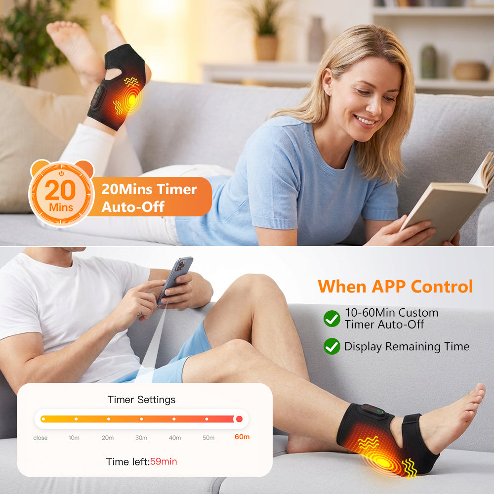 HailiCare Heated Ankle Brace with Rechargeable Heat Therapy for Swelling & Achilles Tendinitis HailiCare Health & Beauty