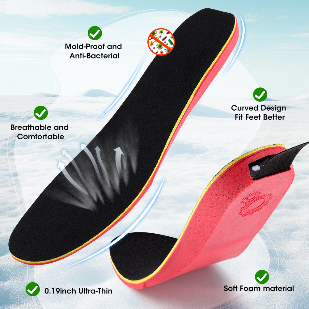 HailiCare Intelligent Heated Insoles APP Control USB Rechargeable Wireless Heating Insoles for Women Men 3000mAh Multi-Temperature Adjustable HailiCare Health & Beauty