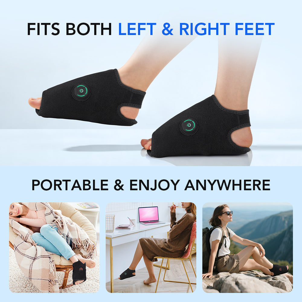 Foot Massager with Air Compression, 3 Adjustable Pressure Levels, Portable Electric Foot Massager with Acupoint Massage Accessories, 2000mAh Cordless Rechargeable, for Home Office Travel Gift HailiCare Health & Beauty