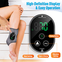 1PCS / 1Pair Heat Vibration 3000mAh Ankle Massager HailiCare Health & Beauty