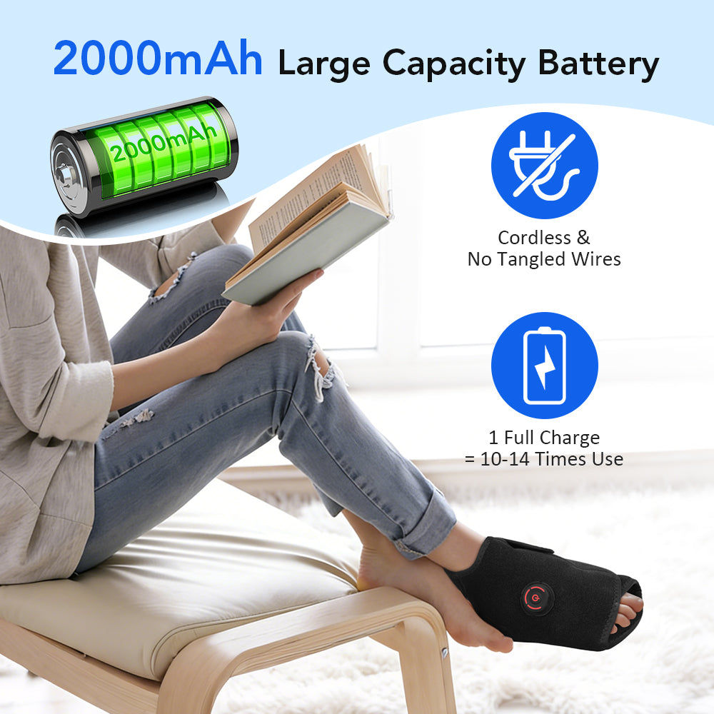Foot Massager with Air Compression, 3 Adjustable Pressure Levels, Portable Electric Foot Massager with Acupoint Massage Accessories, 2000mAh Cordless Rechargeable, for Home Office Travel Gift HailiCare Health & Beauty