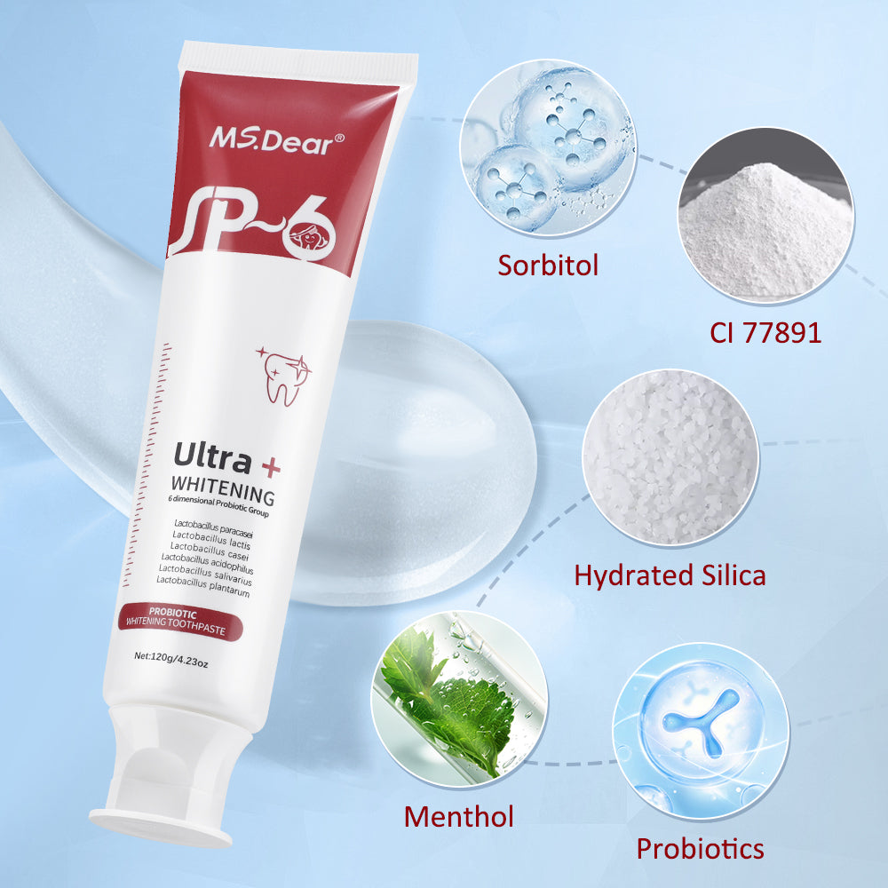 Sp 4 Toothpaste, Sp-4 Probiotics Brightening White Toothpaste Stain Removing Tooth Care , 4.23 oz, 3 Pcs BearCris
