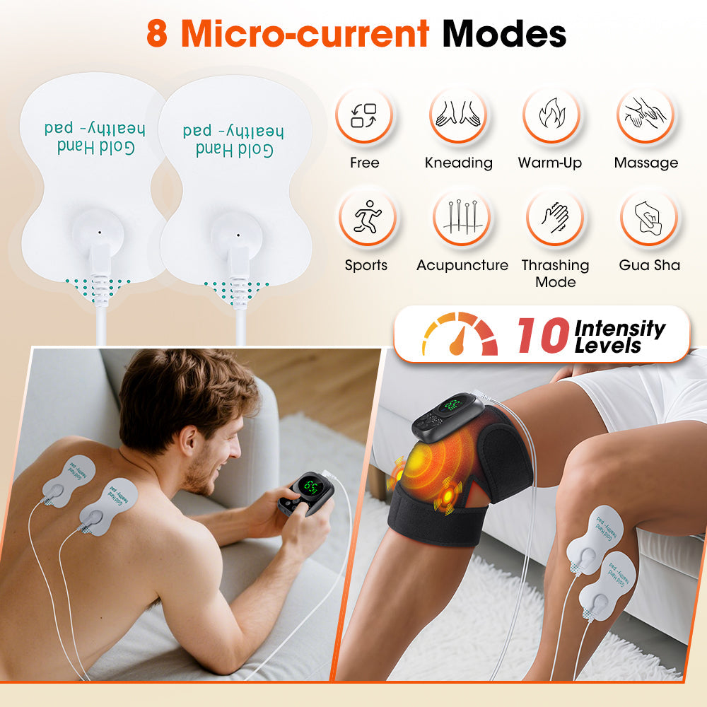 HailiCare Detachable Button Version Wireless APP Control Electric Heating Back Shoulder & Knee Brace Adjustable Belt Heating Vibration 3 Gears 7 Temperature Levels EMS Relax Muscles Improve Blood Circulation Relieve Neck Shoulder Pain HailiCare Health & Beauty