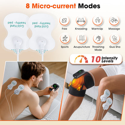 HailiCare Detachable Button Version Wireless APP Control Electric Heating Back Shoulder & Knee Brace Adjustable Belt Heating Vibration 3 Gears 7 Temperature Levels EMS Relax Muscles Improve Blood Circulation Relieve Neck Shoulder Pain HailiCare Health & Beauty