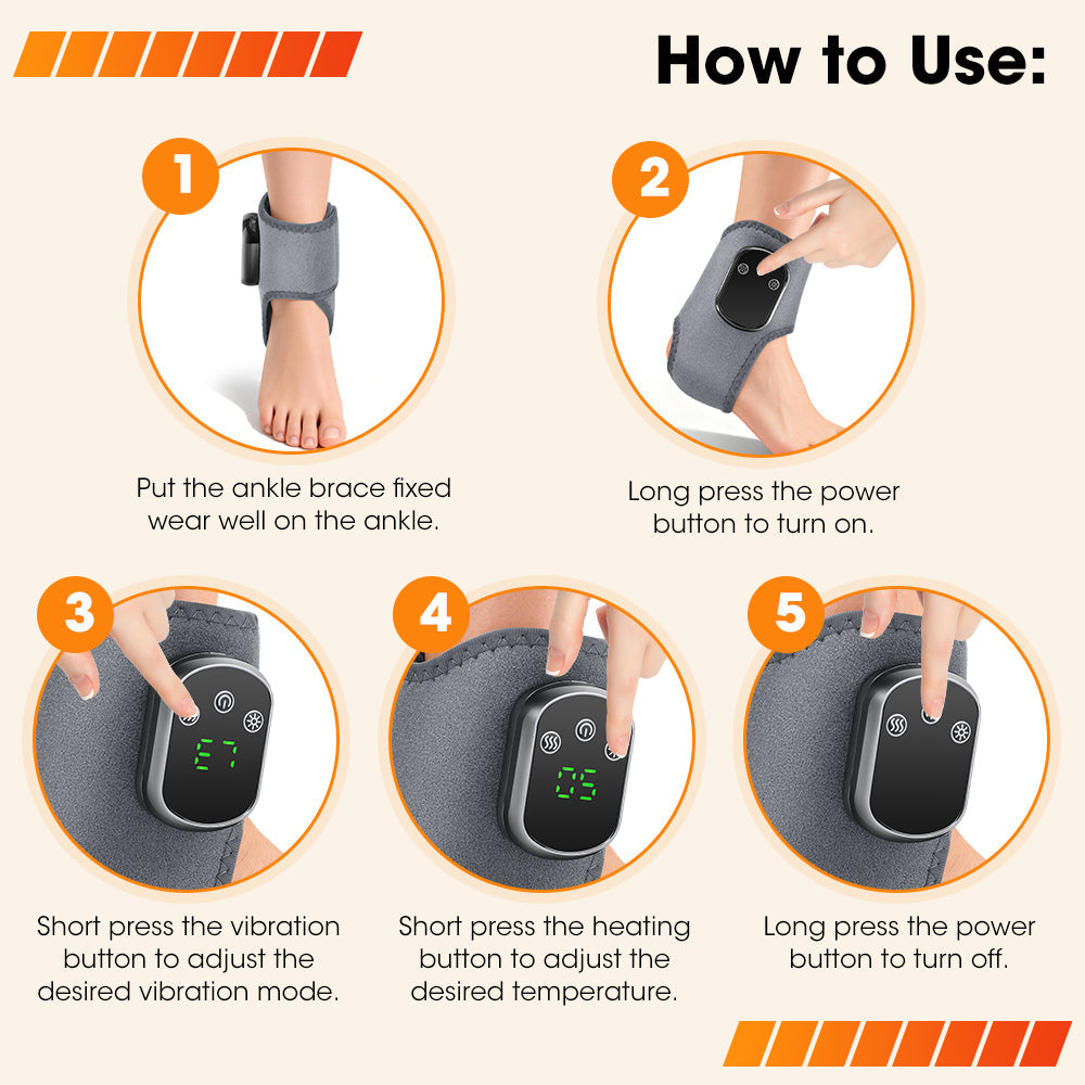 Red Light Therapy Cordless Ankle Massager HailiCare