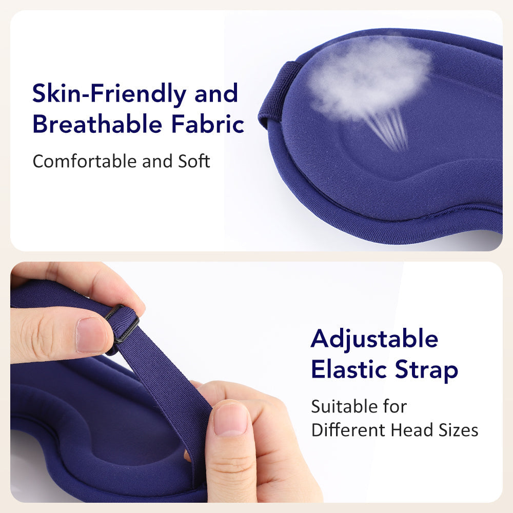 HailiCare Electric Eye Mask 5-Level Hot Compress 6 Vibration Eye Mask 3D Massage Sleep Shading Mask Warm Eye Heated Compress Mask for Dry Eyes HailiCare Health & Beauty