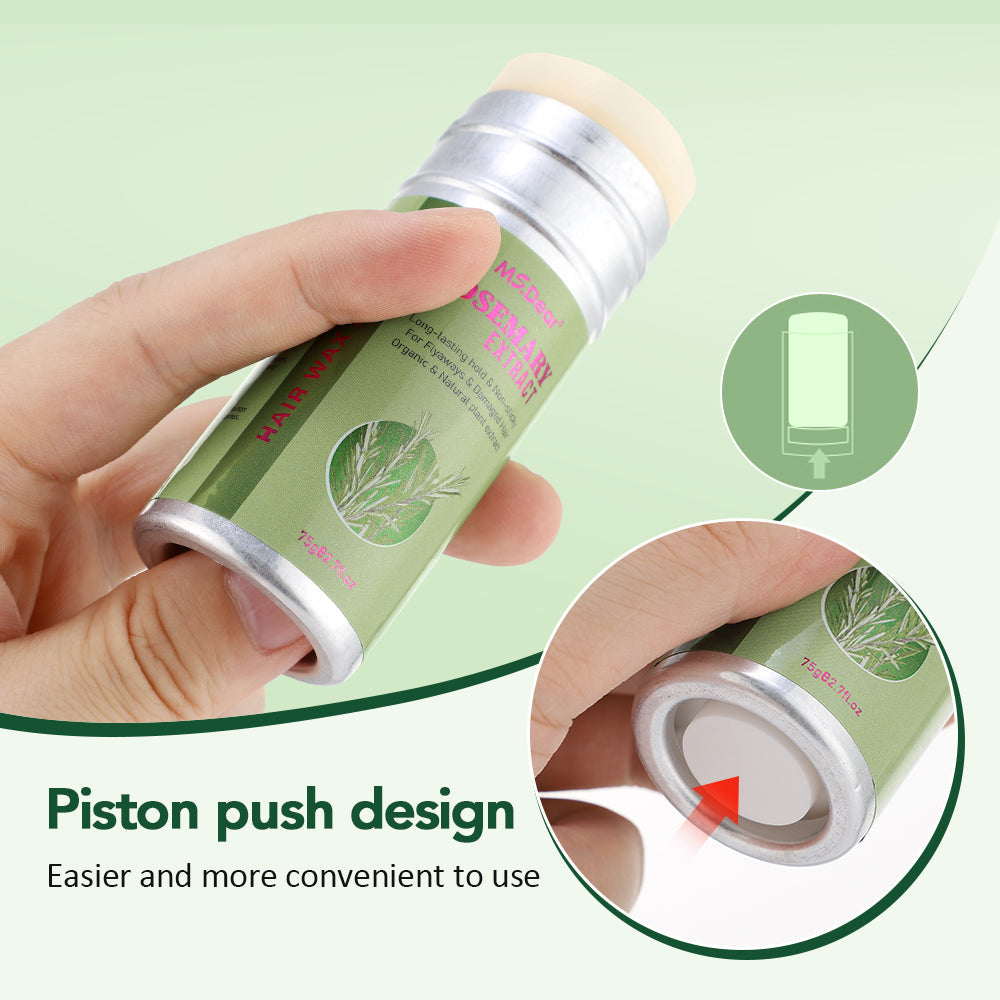 Rosemary Wax Stick for Hair for Flyaways Wigs Edge Control Finishing Hair，Non-greasy Styling Wax Nourishing Hair HailiCare