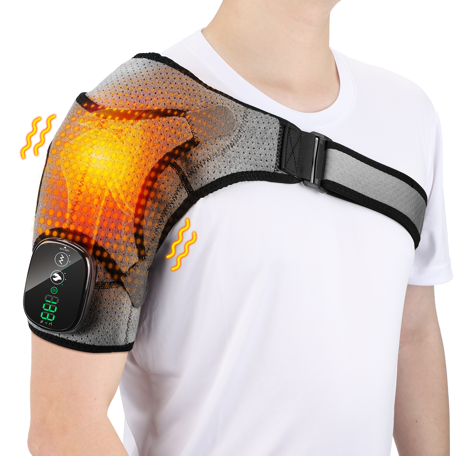 Hailicare Cordless Heating Vibration Shoulder Wrap Massager For Arthritis Pain Relief HailiCare