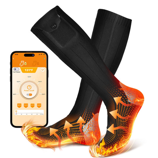 APP-Controlled Heated Socks – Smart Bluetooth Rechargeable Foot Warmers HailiCare