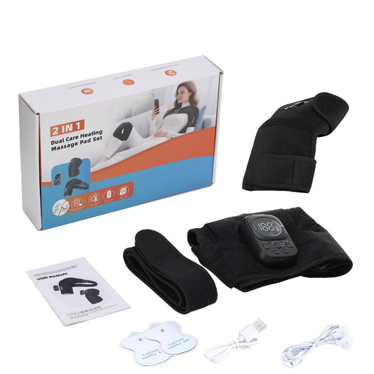HailiCare Detachable Button Version Wireless APP Control Electric Heating Back Shoulder & Knee Brace Adjustable Belt Heating Vibration 3 Gears 7 Temperature Levels EMS Relax Muscles Improve Blood Circulation Relieve Neck Shoulder Pain HailiCare Health & Beauty