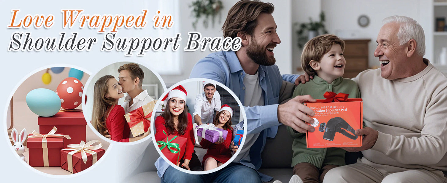 heating vibrating shoulder brace
