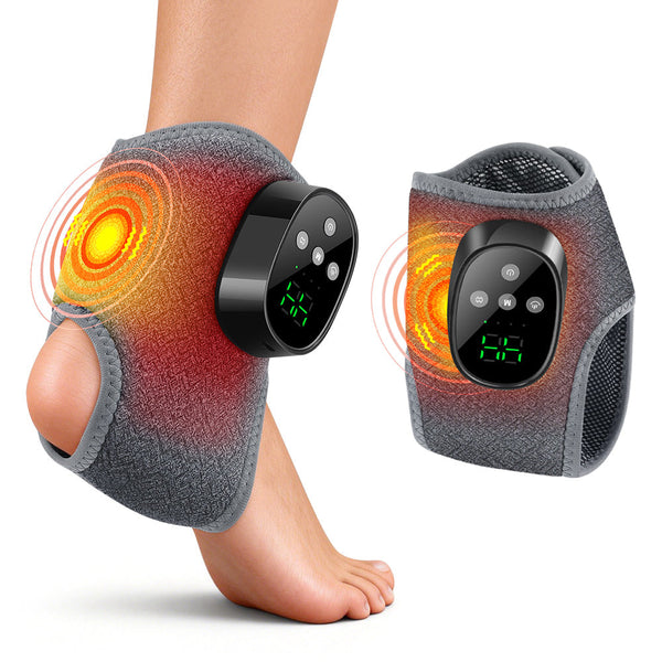 Cordless Ankle Massager with 4 Heat Levels 4 Vibration Modes & 4 Intensities, Rechargeable Heating Ankle Wrap, Portable Heated Ankle Brace for Foot Relaxation, Fatigue Relieve for Left and Right Feet HailiCare Health & Beauty