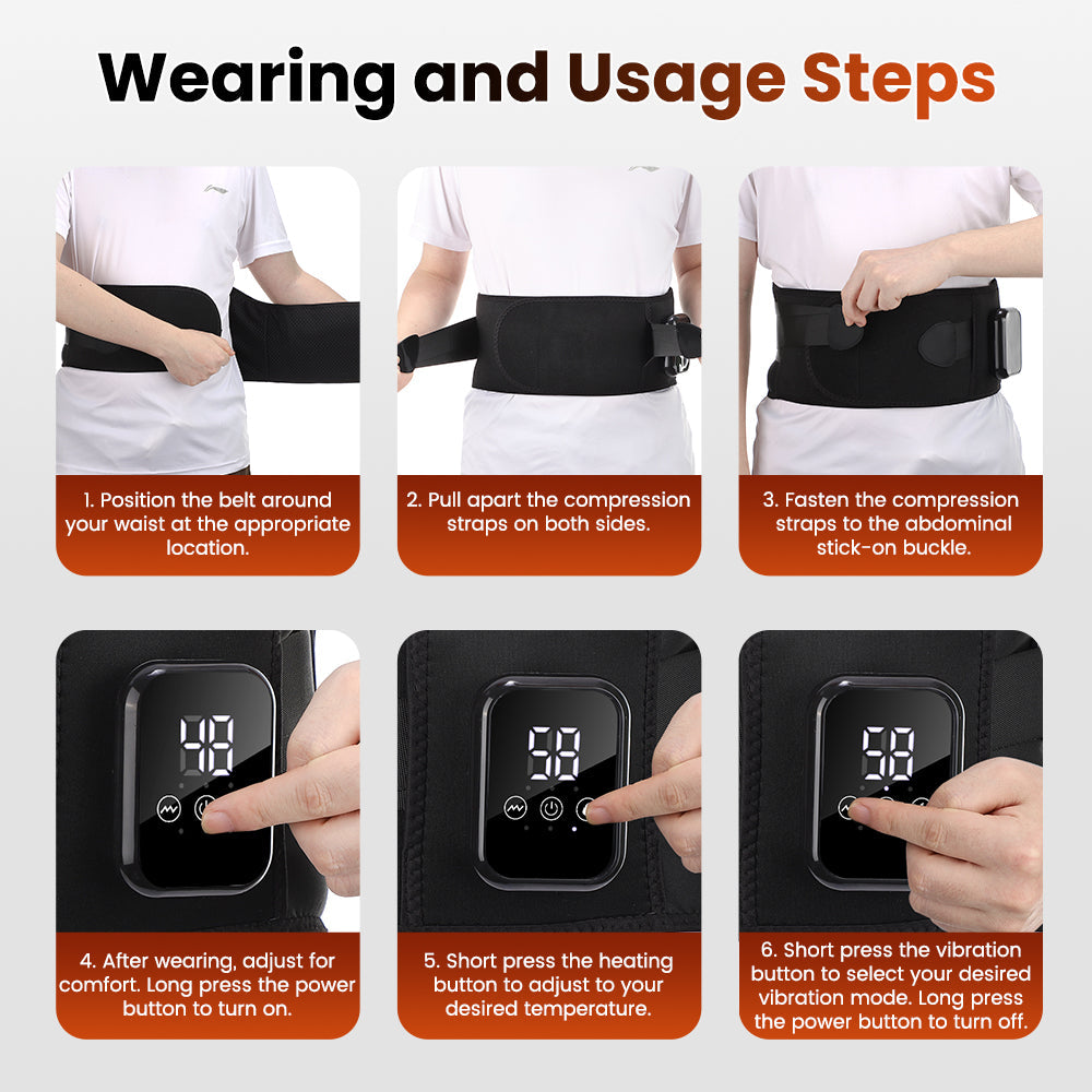 Cordless Heated Waist Belt for Relaxation and Discomfort Relief HailiCare