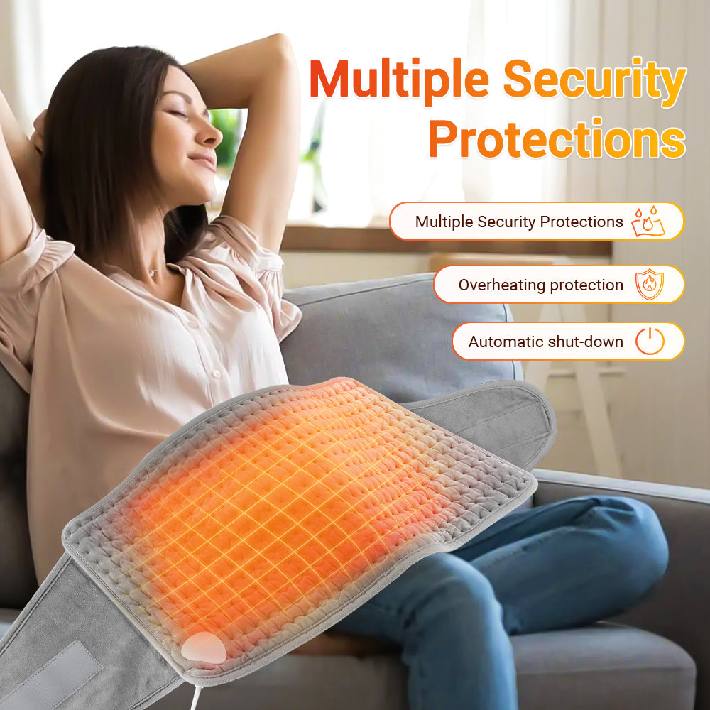 Multifunctional Heating Pad Electric Heating Blanket 9 Temperature Levels 4 Timing Heated Belt Household Warm Keeping Artifact Warm Legs Abdomen Hands Body Warming Office Home HailiCare Health & Beauty