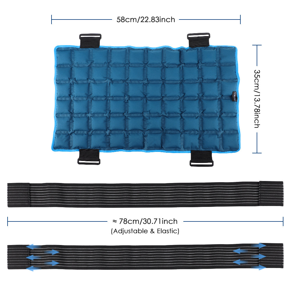 13x22 Inch Large Reusable Knee Ice Pack for Muscle Fatigue Knee, Leg, Neck, Shoulder, Hip and Back Cold Packs, Heat & Cold Compress Wrap, Ice Pack for Back and Leg Agdoad