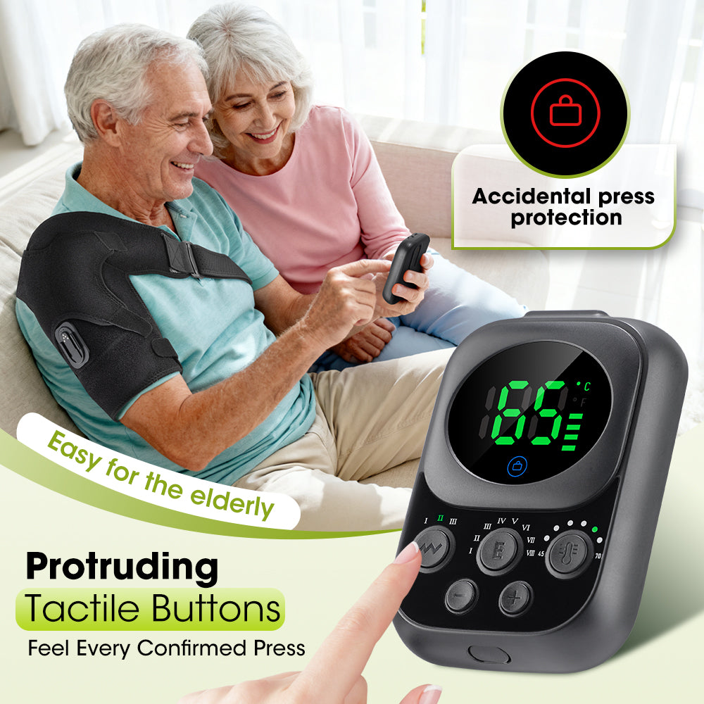 Heated Vibrating Shoulder Massager for Shoulder Pain Relief, Shoulder Heat Wrap HailiCare