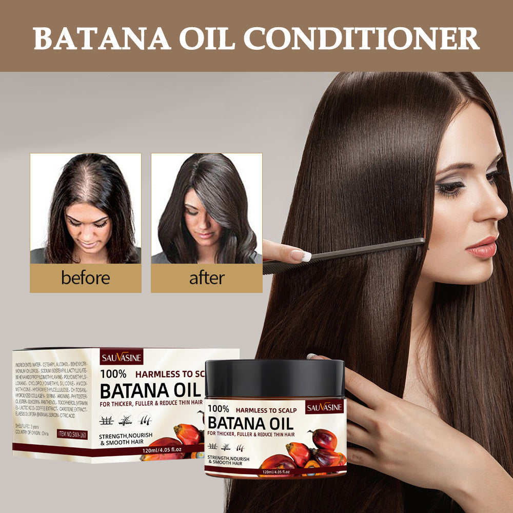 Batana Oil Conditioner for Hair, Moisturizing Repair Hair Care for Men & Women, Strengthening Hair Root Pleasant Smell Smooth Texture 4oz HailiCare