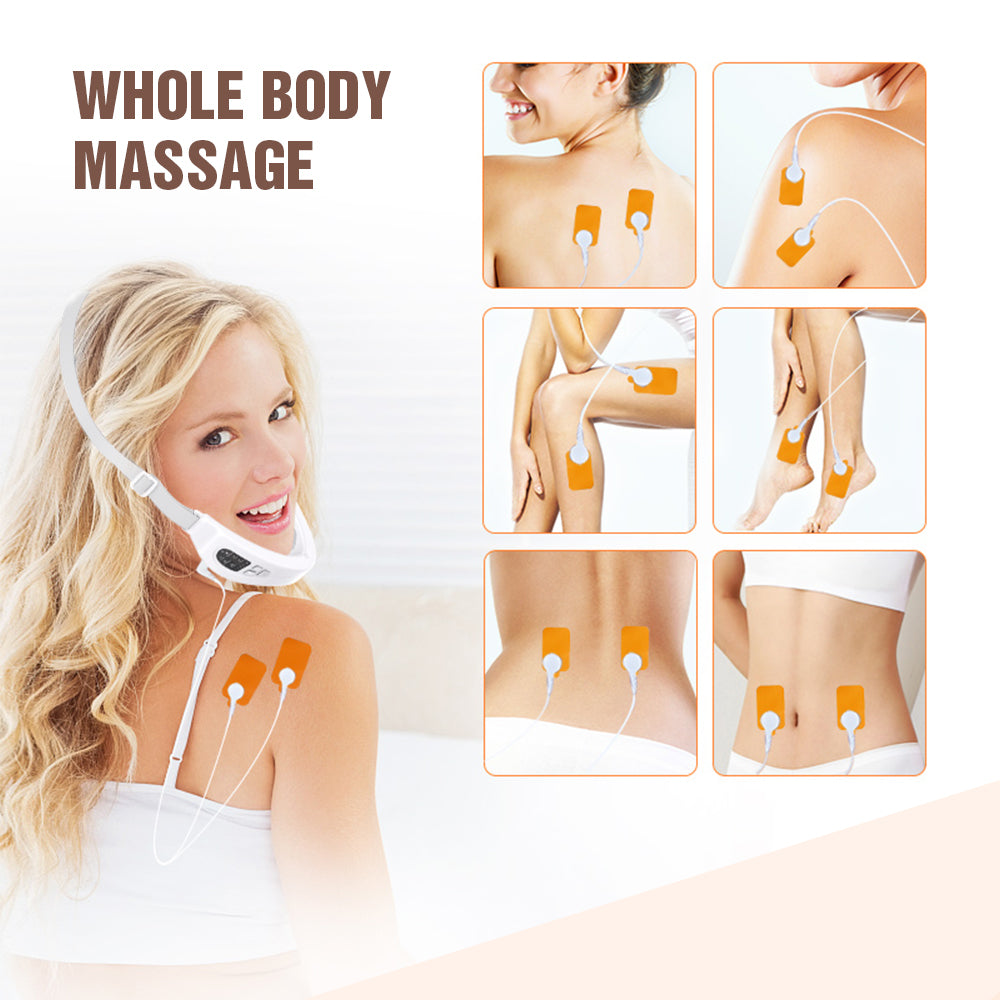 HailiCare Micro-current Vibration Massage Face Slimming Device with Remote Control Multifunctional Face-lifting Beauty Instrument Rechargeable Facial Massager Constant Temperature Hot Compress Pulse Massage HailiCare Health & Beauty