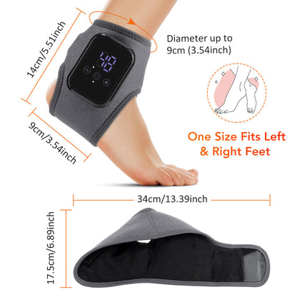 Portable Hot Compress Vibration Foot Massager Ankle Joint Protection Heating Strap USB Rechargeable Cordless Ankle Massager with Heat Ankle Heated Brace Wrap Warmer for Plantar Fasciitis HailiCare Health & Beauty