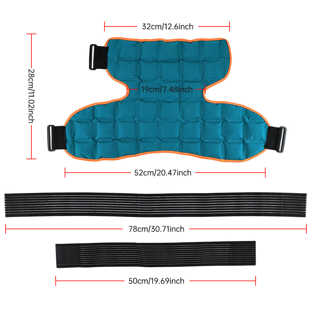 Shoulder Ice Pack Wrap for Hot and Cold Care, Reusable Self-Absorbing Water Resin Pad, Freeze and Microwave Safe, Adjustable with Elastic Straps for Shoulder Comfort, Dark Green Agdoad