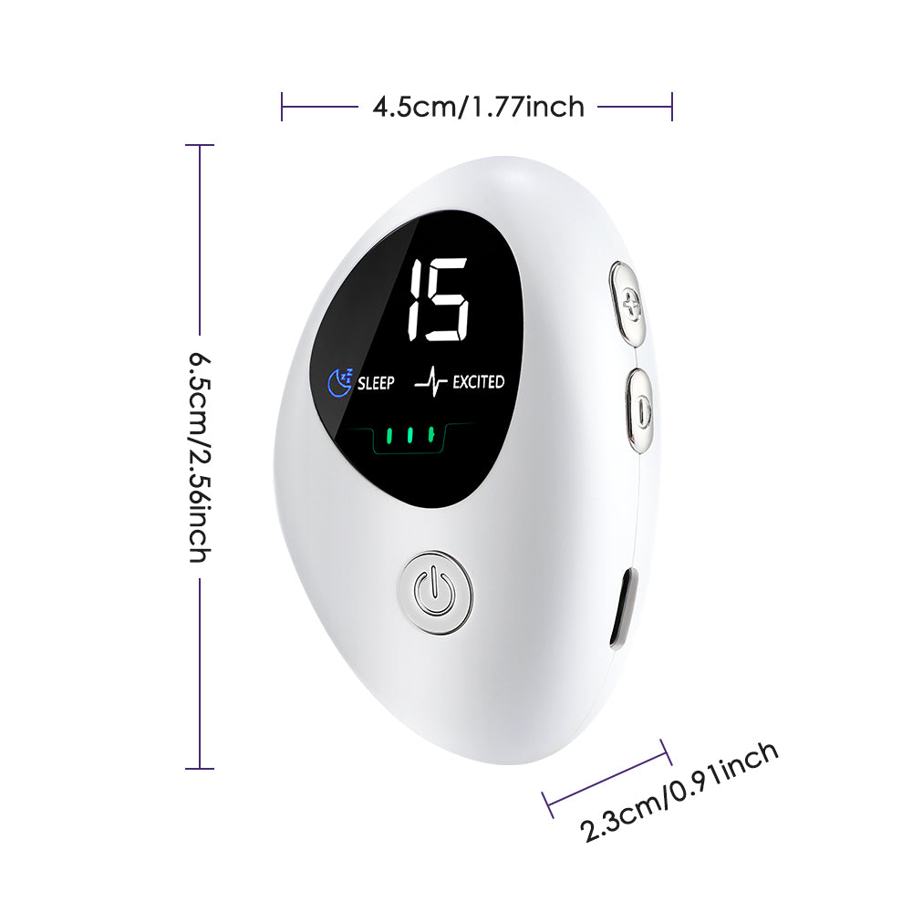 HailiCare Handheld Sleep Aid Device Pulse Stimulation Intelligent Sleep Instrument USB Rechargeable  Pressure Anxiety Insomnia Relief Nerves Soothe Help Sleeping Relieve Mental Tension Stress Depression Treatment HailiCare Health & Beauty