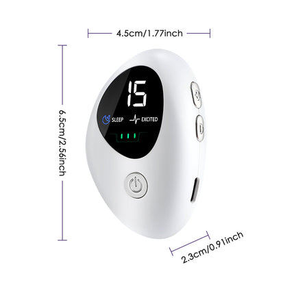 HailiCare Handheld Sleep Aid Device Pulse Stimulation Intelligent Sleep Instrument USB Rechargeable  Pressure Anxiety Insomnia Relief Nerves Soothe Help Sleeping Relieve Mental Tension Stress Depression Treatment HailiCare Health & Beauty
