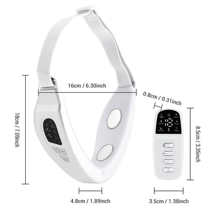 HailiCare Micro-current Vibration Massage Face Slimming Device with Remote Control Multifunctional Face-lifting Beauty Instrument Rechargeable Facial Massager Constant Temperature Hot Compress Pulse Massage HailiCare Health & Beauty