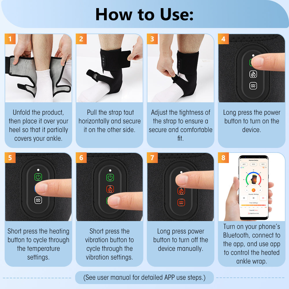 HailiCare Heated Ankle Brace with Rechargeable Heat Therapy for Swelling & Achilles Tendinitis HailiCare Health & Beauty