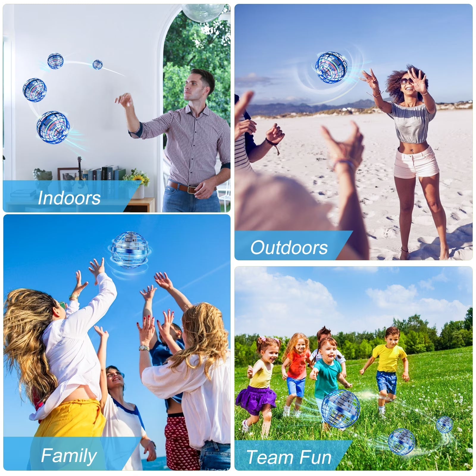 Flying Orb Ball Toys 360°Rotating Soaring Hover Orb Boomerang Spinner Magic LED Light Flying Ball Toys Hand Controlled Spinning Drone Ball Safe for Kids Adults Indoor Outdoor, Age for 6+ Agdoad