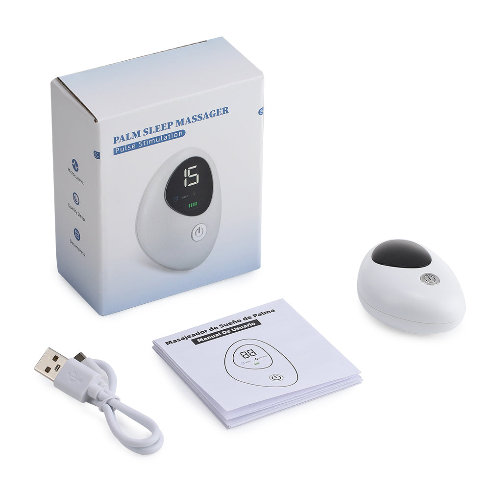 HailiCare Handheld Sleep Aid Device Pulse Stimulation Intelligent Sleep Instrument USB Rechargeable  Pressure Anxiety Insomnia Relief Nerves Soothe Help Sleeping Relieve Mental Tension Stress Depression Treatment HailiCare Health & Beauty