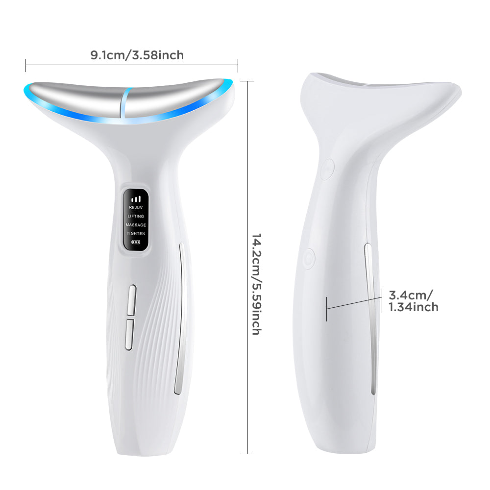 HailiCare Microcurrent Neck Beauty Device with 3 Massage Modes Lifting Firming Massage Beauty Instrument Tighten Skin Care Tool Vibration Facial Massager LED Facial Chin Lifting Machine HailiCare Health & Beauty