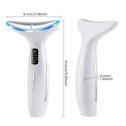 HailiCare Microcurrent Neck Beauty Device with 3 Massage Modes Lifting Firming Massage Beauty Instrument Tighten Skin Care Tool Vibration Facial Massager LED Facial Chin Lifting Machine HailiCare Health & Beauty
