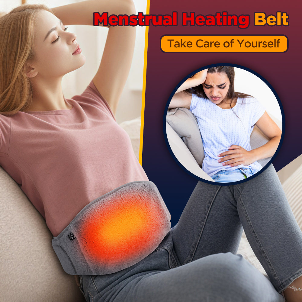 HailiCare Electric Heating Abdomen Belt 3 Levels Adjustable Heated Waist Belt Uterus Warming Pad Cold-Proof Uterine Belt Hand Waist Warming Pad Women Menstrual Relief Pain Uterus Hand Warmer HailiCare Health & Beauty