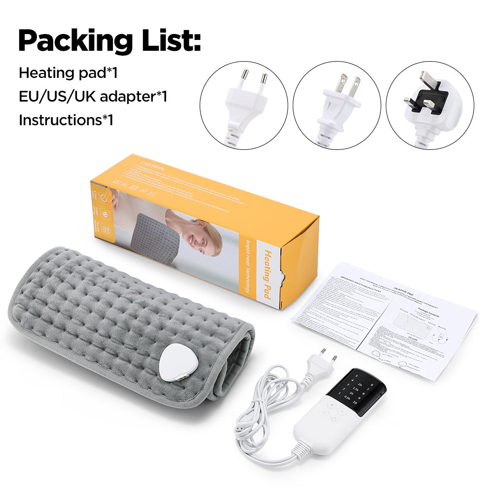 Electric Heating Pad Multifunctional Physiotherapy Heating Pad Heating Blanket Cushion 10 Levels Temperature Adjustment 4 Levels Of Timing For Hands Back Legs Shoulders Neck Spine Pain Relief Winter Warm HailiCare Health & Beauty