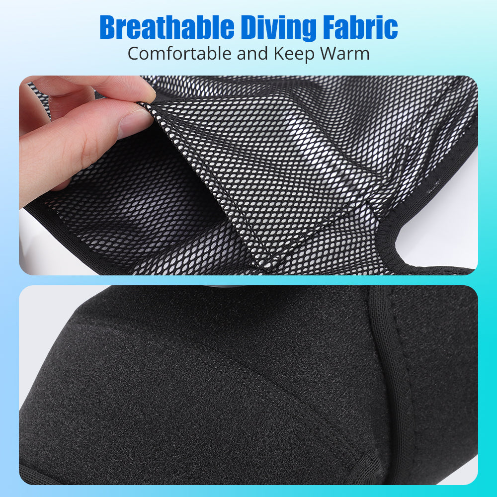 HailiCare Detachable Wireless APP Control Electric Heating Vibrating Shoulder & Knee Massager Kit 7 Temperature Levels 3 Timing Level Pain Relief 3 Levels Timer Massage Belt Brace Touch Control LCD Display Graphene Heating Shoulder & Knee Support Strap HailiCare Health & Beauty