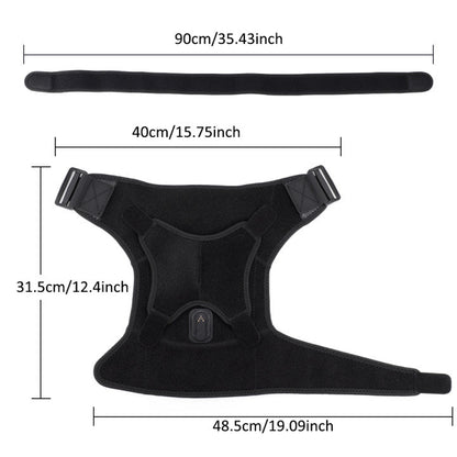 HailiCare Detachable Button Version Wireless APP Control Electric Heating Back Shoulder & Knee Brace Adjustable Belt Heating Vibration 3 Gears 7 Temperature Levels EMS Relax Muscles Improve Blood Circulation Relieve Neck Shoulder Pain HailiCare Health & Beauty