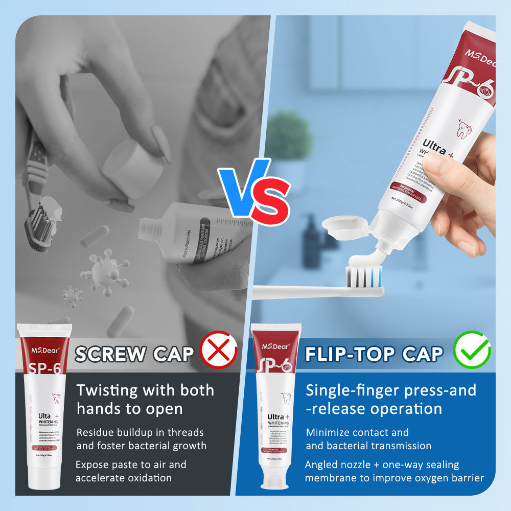 Sp 4 Toothpaste, Sp-4 Probiotics Brightening White Toothpaste Stain Removing Tooth Care , 4.23 oz, 3 Pcs BearCris