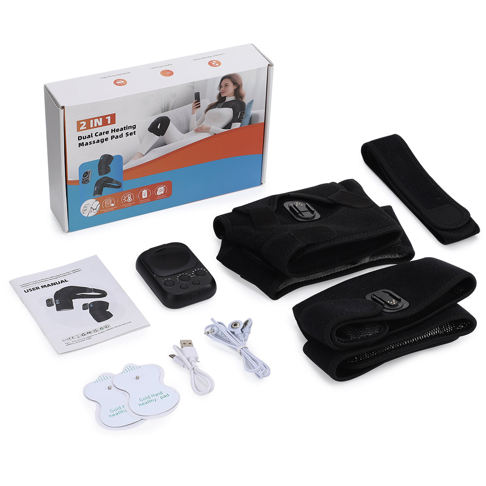 HailiCare Detachable Button Version Wireless APP Control Electric Heating Back Shoulder & Knee Brace Adjustable Belt Heating Vibration 3 Gears 7 Temperature Levels EMS Relax Muscles Improve Blood Circulation Relieve Neck Shoulder Pain HailiCare Health & Beauty