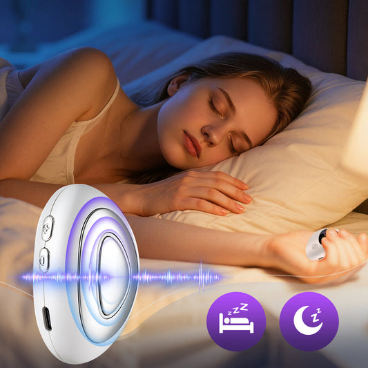 HailiCare Handheld Sleep Aid Device Pulse Stimulation Intelligent Sleep Instrument USB Rechargeable  Pressure Anxiety Insomnia Relief Nerves Soothe Help Sleeping Relieve Mental Tension Stress Depression Treatment HailiCare Health & Beauty