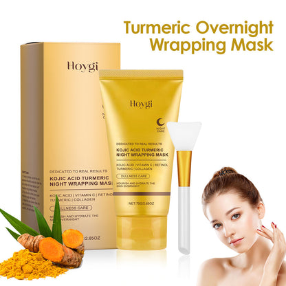 Collagen Overnight Wrapping Peel Off Facial Mask Hydrolyzed Collagen for educes Sagging & Dullness, Glowing Skin HailiCare
