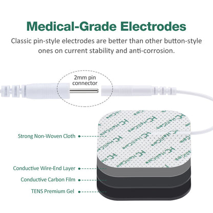 HailiCare TENS Electrode Pads EMS Replacement Unit for Tens Acupuncture For Digital Therapy Machine Massager Multi-Type for Choose HailiCare Health & Beauty