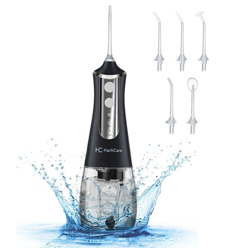 Hailicare Water Dental Flosser Cordless Oral Irrigator, Portable and Rechargeable Waterproof Powerful Battery Life Water Teeth Cleaner Picks for Home Travel HailiCare Health & Beauty