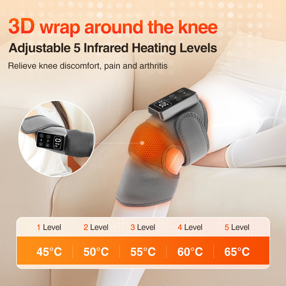 Cordless Electric Knee Support Massager for Pain Relief / Muscle Relaxation HailiCare