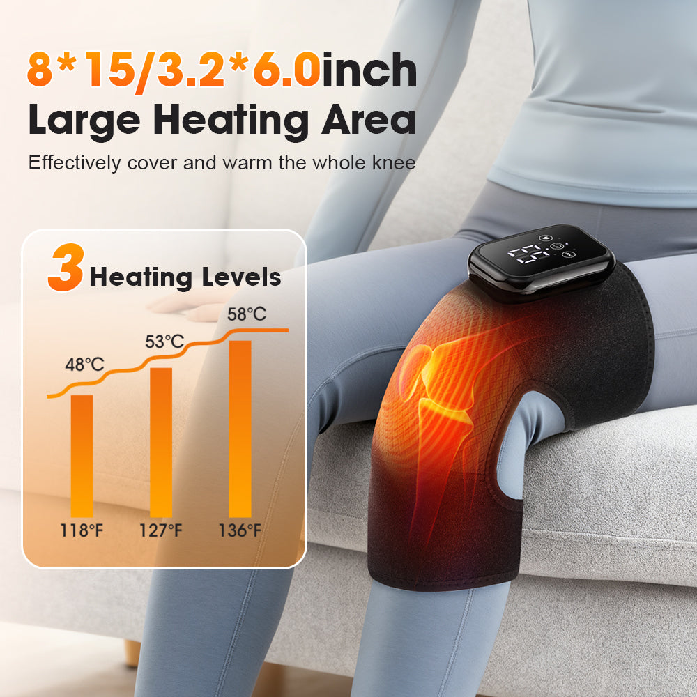Electric Knee Massager with Heat Vibration HailiCare Health & Beauty