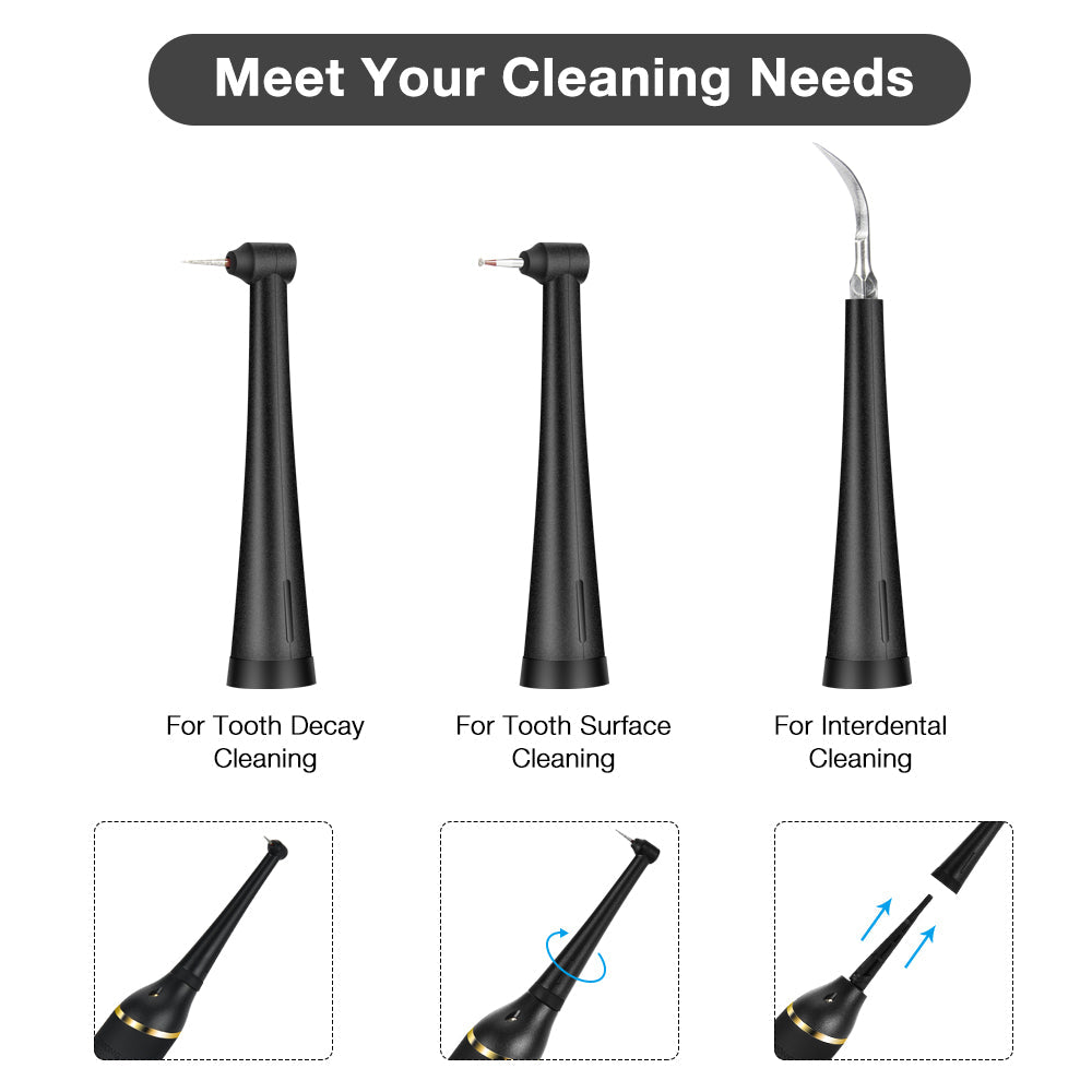 BearCris Electric Ultrasonic Dental Calculus Remover, Portable Teeth Stains Cleaning Tools Kit BearCris
