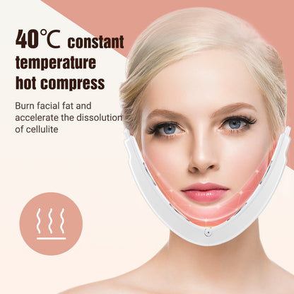 HailiCare Micro-current Vibration Massage Face Slimming Device with Remote Control Multifunctional Face-lifting Beauty Instrument Rechargeable Facial Massager Constant Temperature Hot Compress Pulse Massage HailiCare Health & Beauty